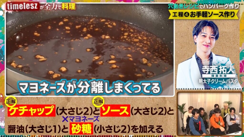 タイムレスマンでハンバーグを作る