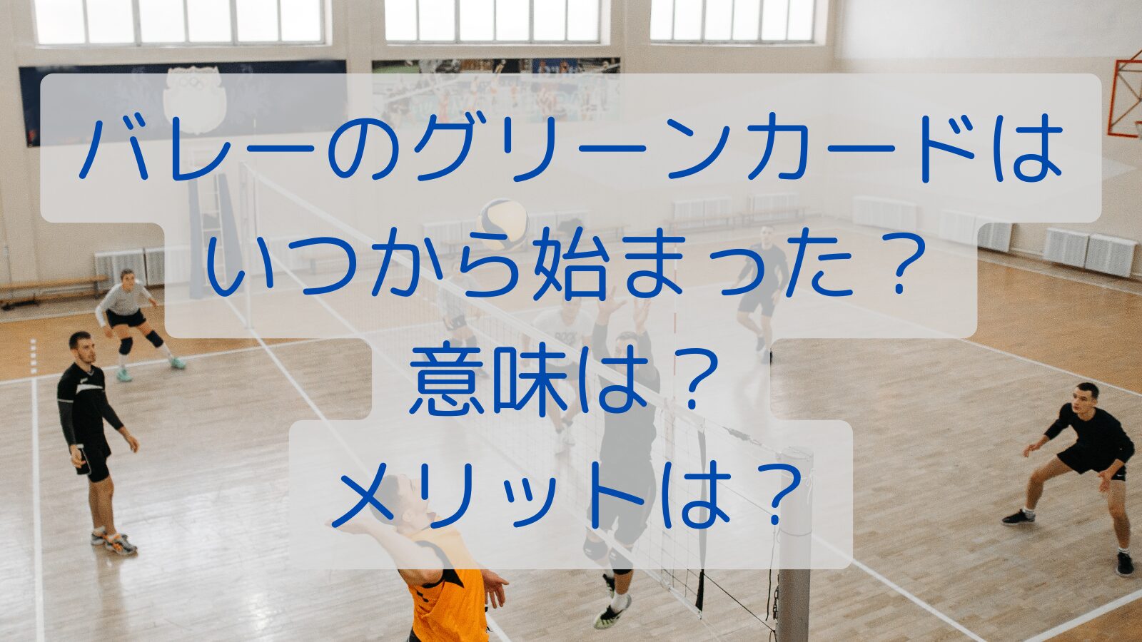 バレーのグリーンカードはいつから始まった？意味は？メリットは？